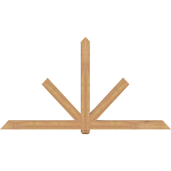 Ekena Millwork Kennewick Timber Gable Bracket, Western Red Cedar, 108"W x 58"H x 5 1/2"D x 5 1/2"F, 13/12 Pitch GBW108X58X0606KEN00SWR - main